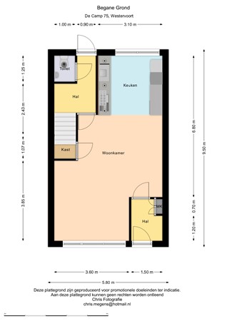 Floorplan - De Camp 75, 6932 GL Westervoort
